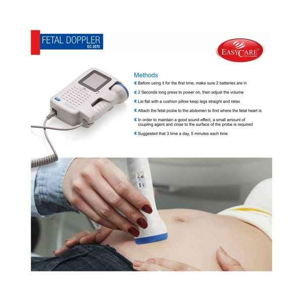 EASYCARE (EC2070) Fetal Doppler for Mothers & Doctors
