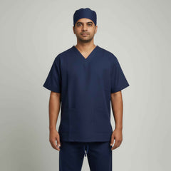 Scrub Suit + Lab Coat Combo - Navy