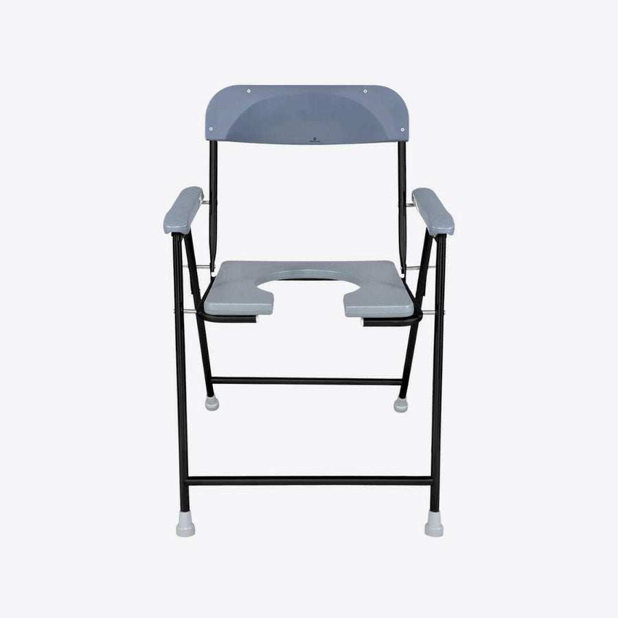 Medvance Portable Folding Commode Chair, Powder Coated, 313