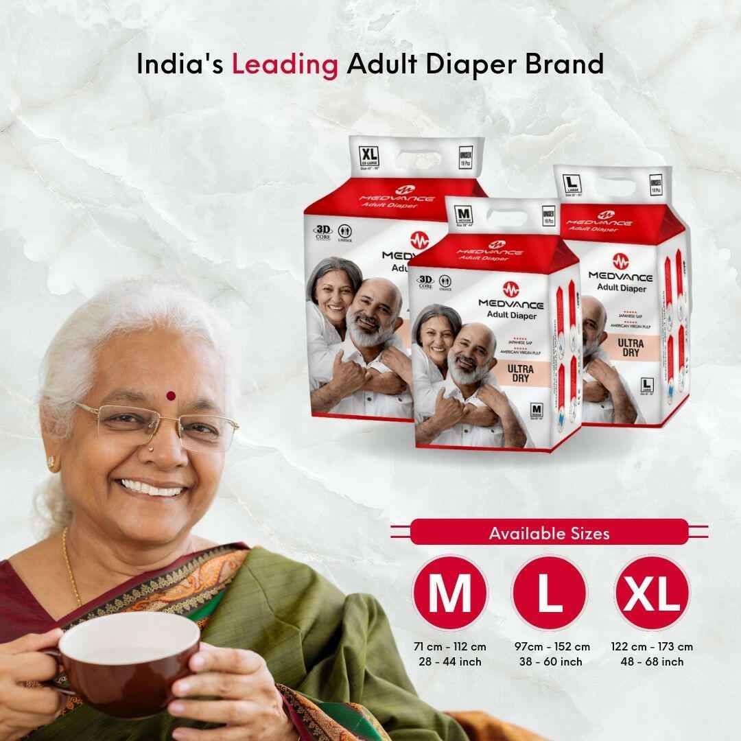 Medvance Adult Diapers - Superior Absorbency, All-Day Comfort, Reliable Protection
