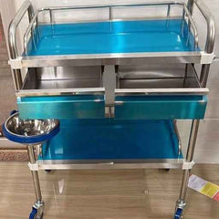 Uphealthy Instrument Trolley Full S.S with 2 Drawer -201G