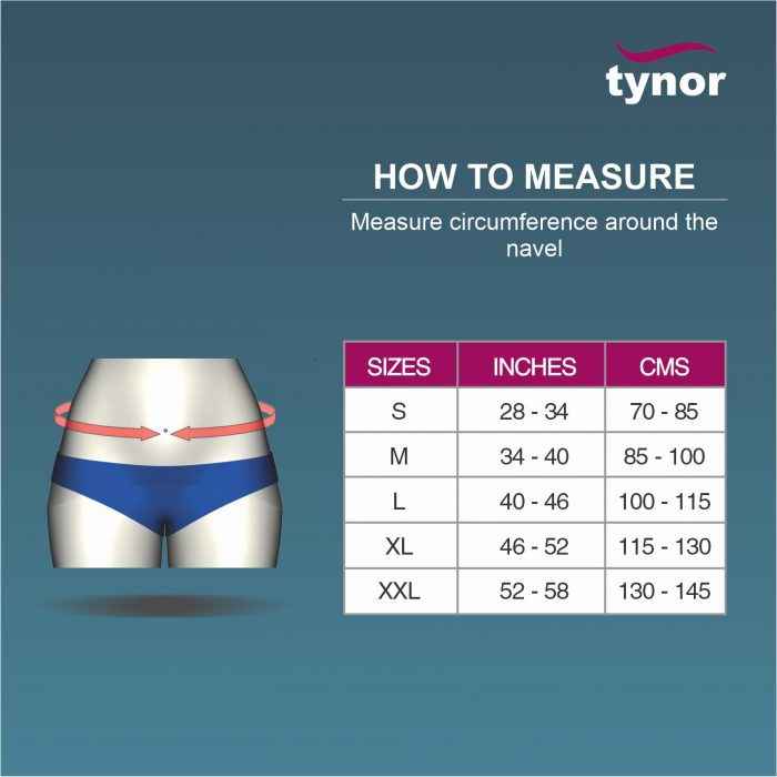 TYNOR A-01 ABDOMINAL SUPPORT 9″/23CM, GREY, 1 UNIT