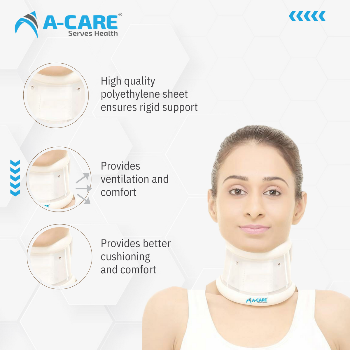 Acare Cervical Collar (Hard Adjustable)