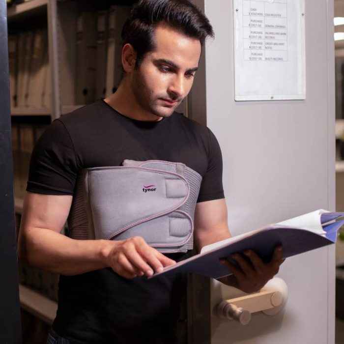 TYNOR A-11 CHEST BINDER, GREY, 1 UNIT