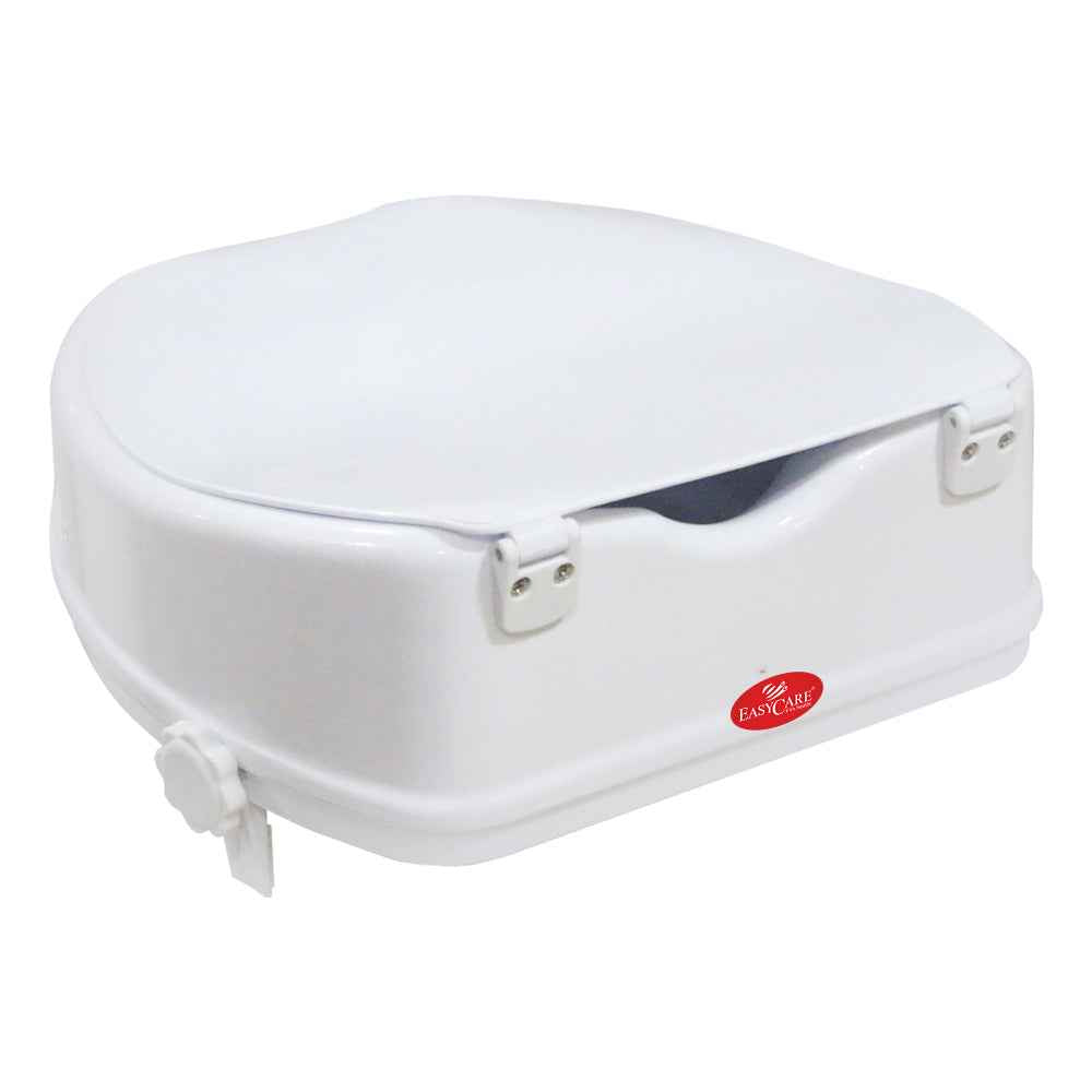 Easycare 6-Inch Toilet Seat Riser with Lid & Safe Lock