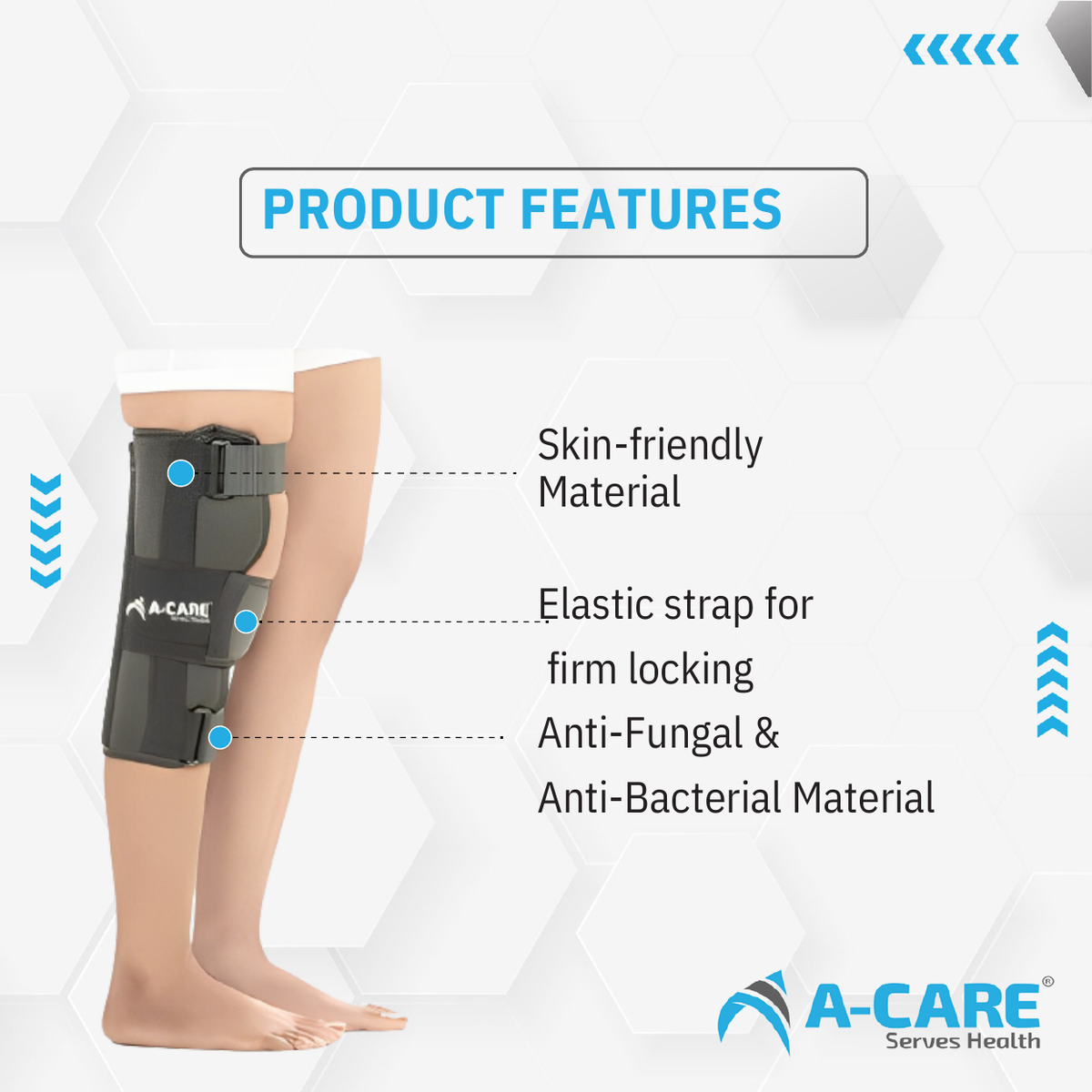 Acare Knee Brace (Short Type) 14 Inches - Surgismart