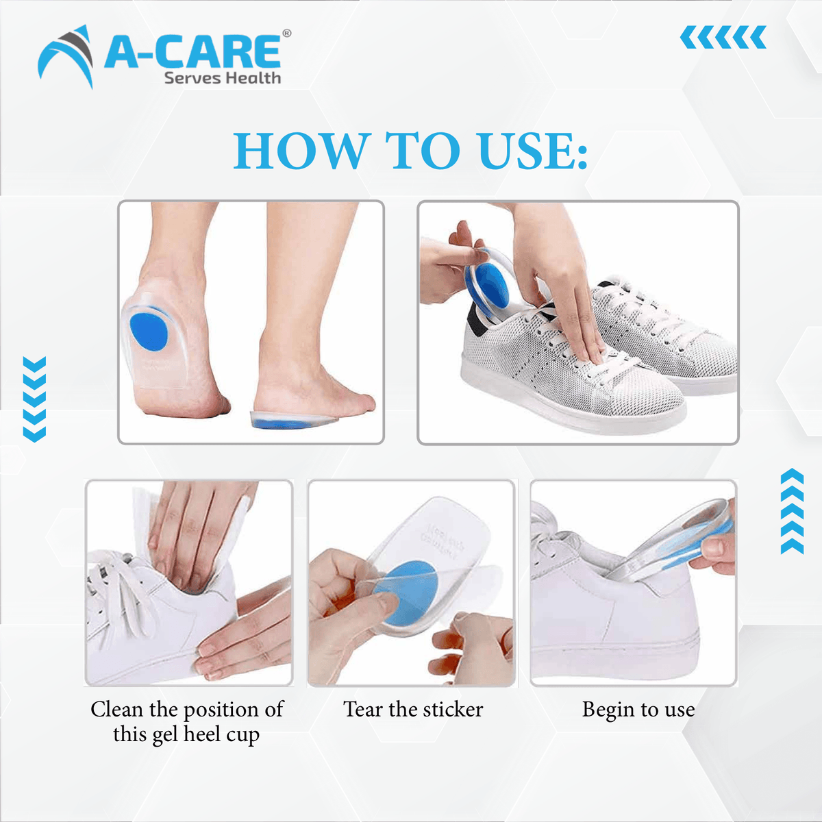 Acare SILICON HEEL CUP
