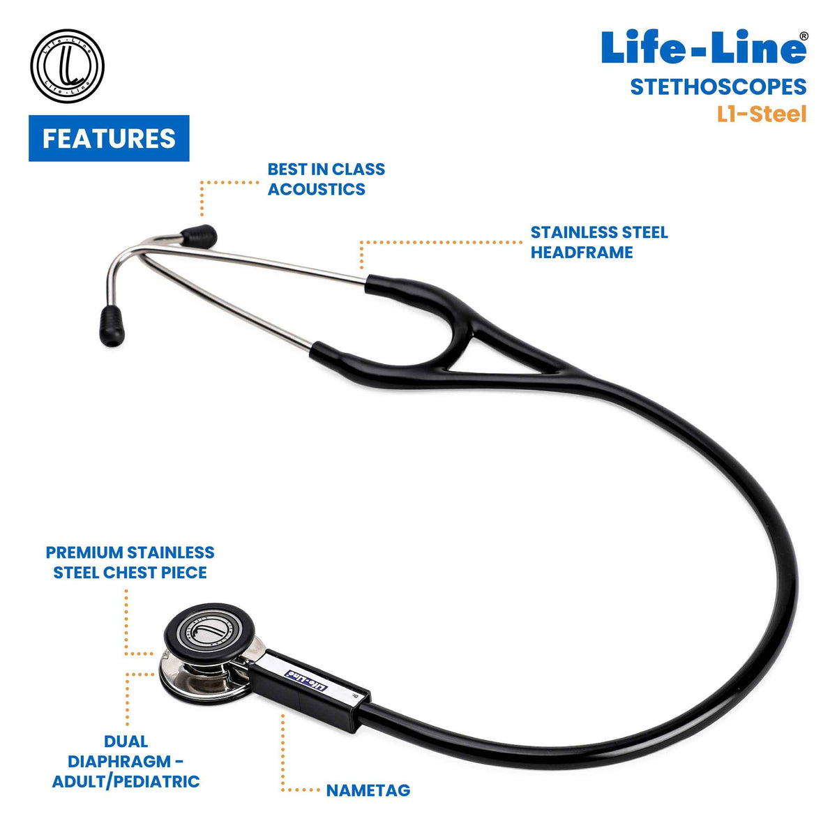 Lifeline Stethoscope L1-Steel