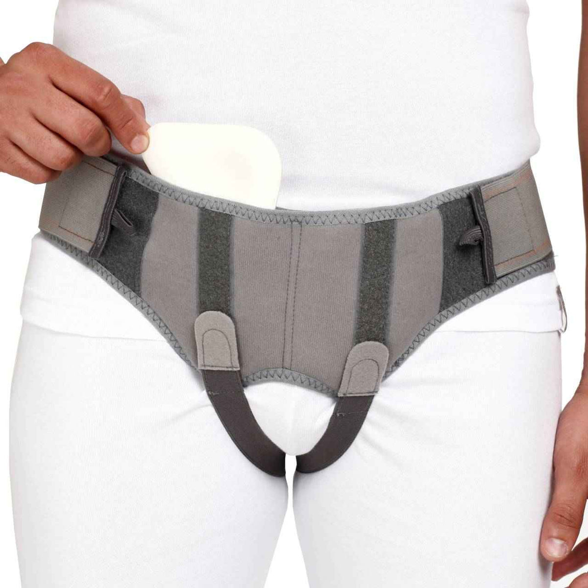 TYNOR A-16 HERNIA BELT, GREY, 1 UNIT
