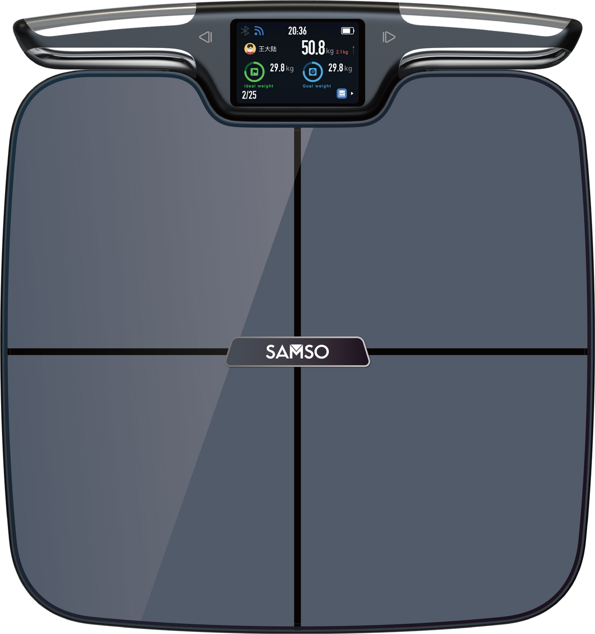 SAMSO Ultra Scan, Advanced 8 Electrode Smart Body Analyzer Scale with TFT Display, Bluetooth Connectivity, 56 Body Parameters
