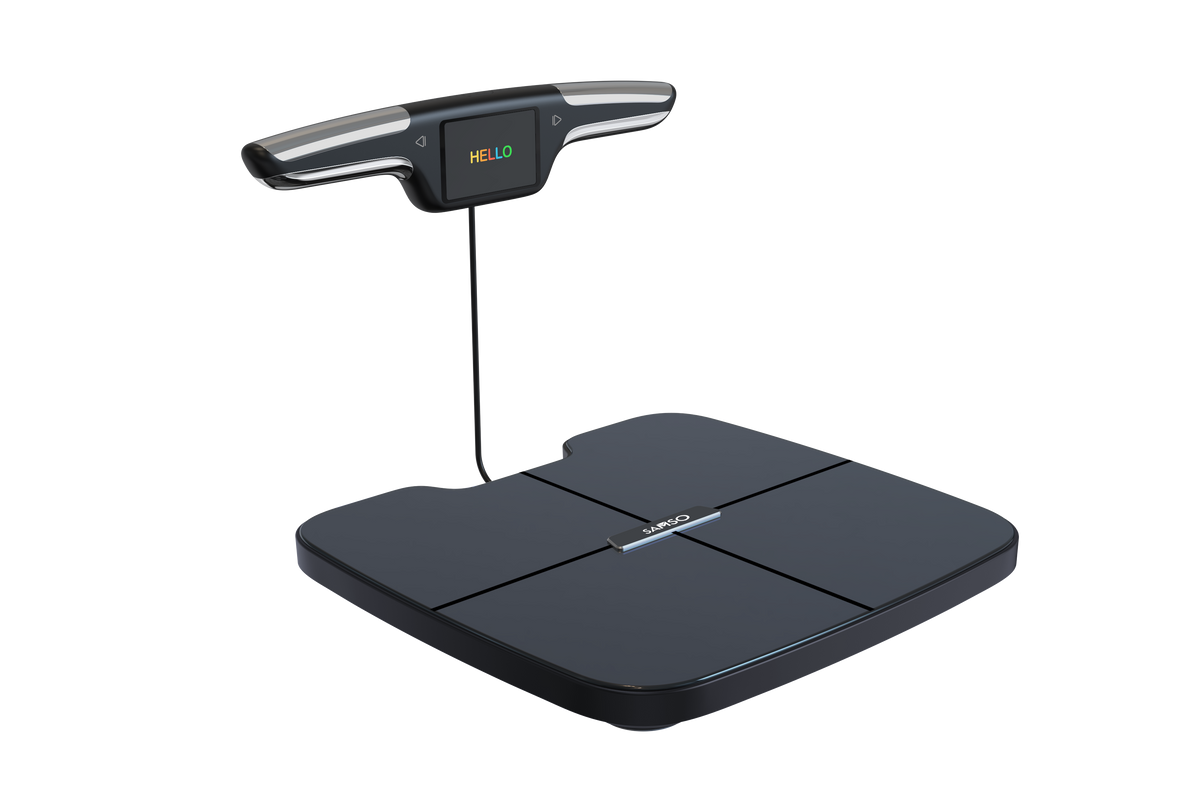 SAMSO Ultra Scan, Advanced 8 Electrode Smart Body Analyzer Scale with TFT Display, Bluetooth Connectivity, 56 Body Parameters
