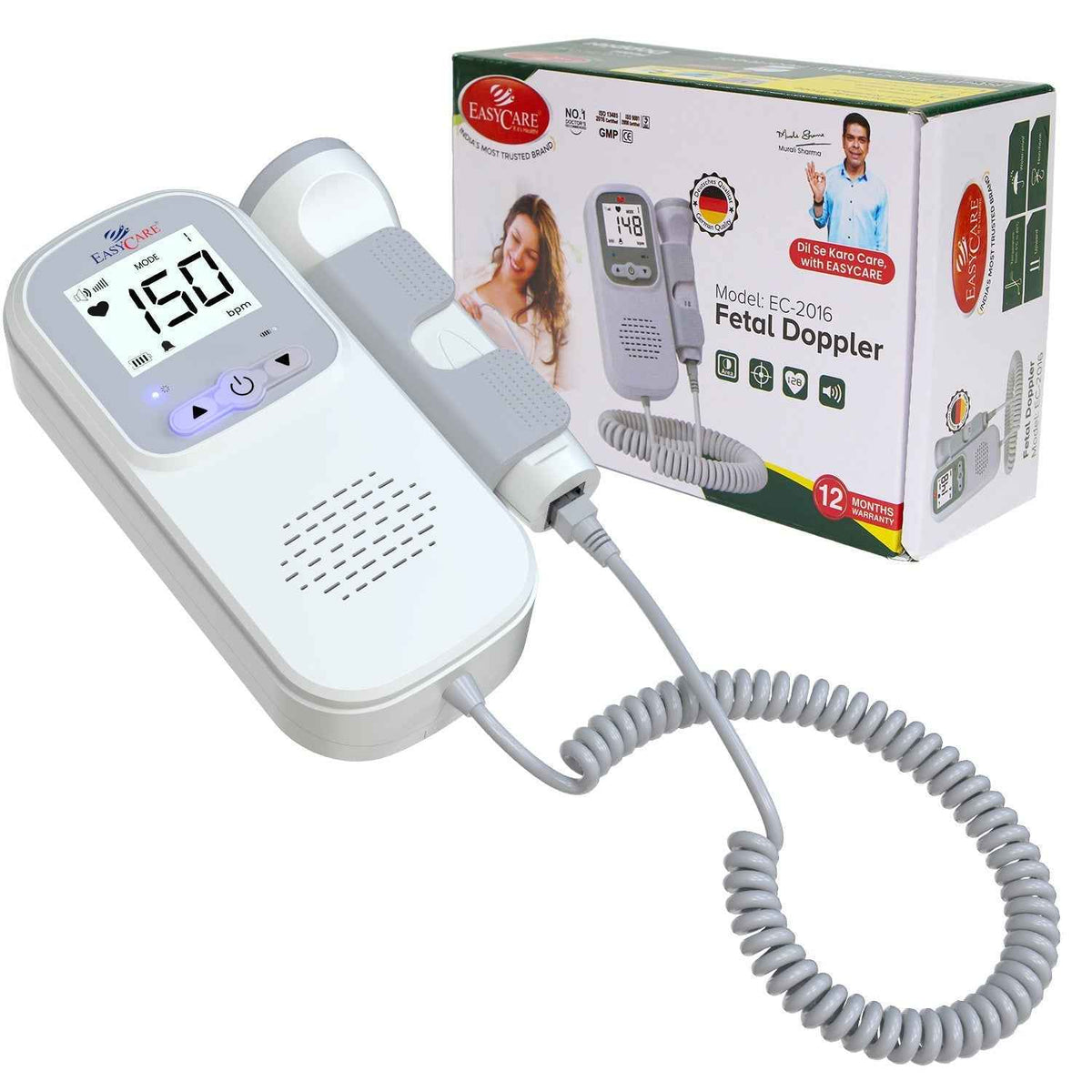 EASYCARE EC2016 Fetal Doppler Machine with High sensitivity Probe