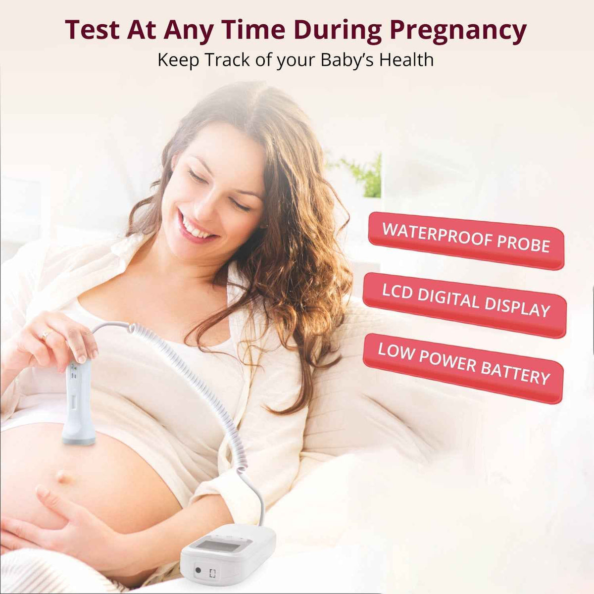 EASYCARE EC2016 Fetal Doppler Machine with High sensitivity Probe